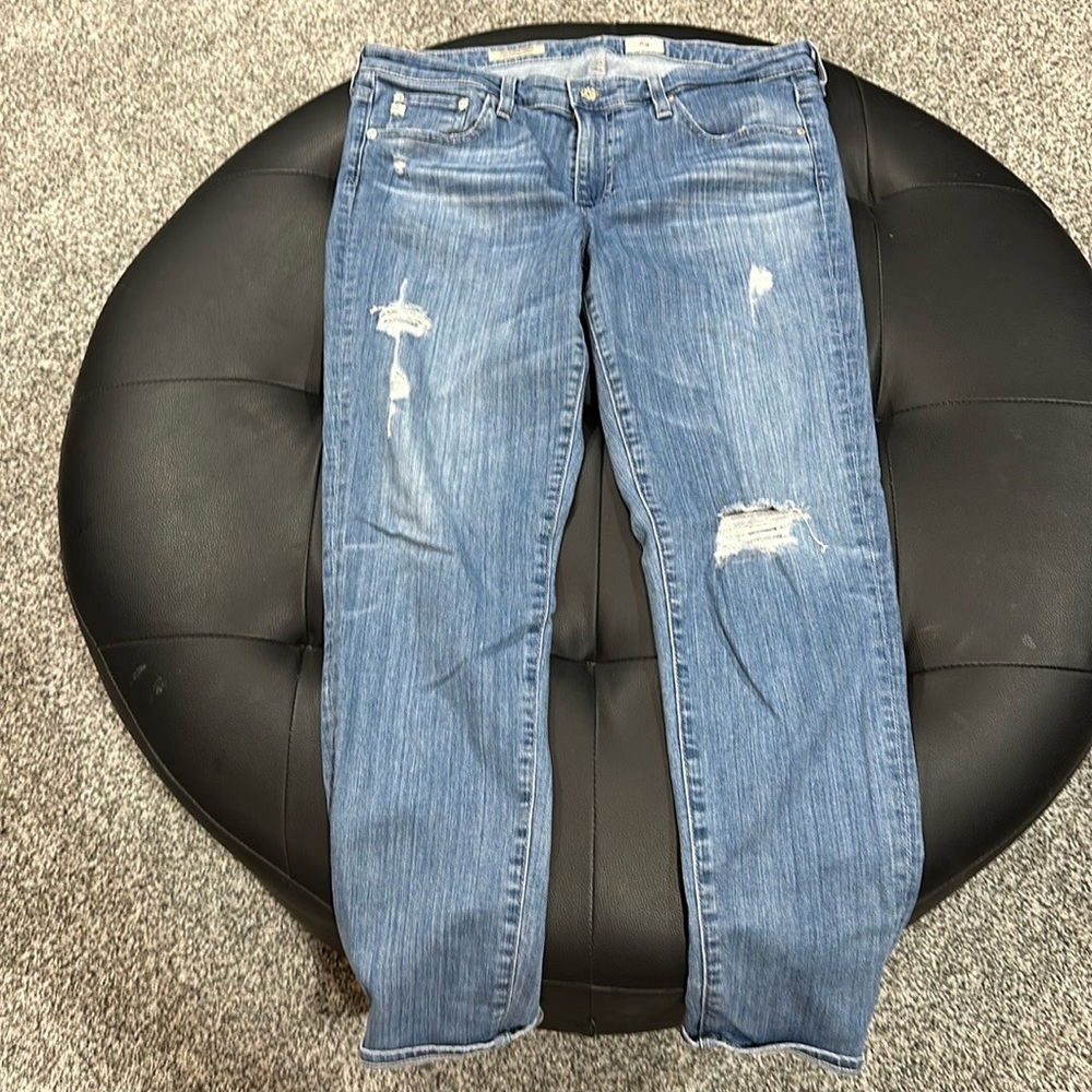 Women’s AG distressed skinny Jean